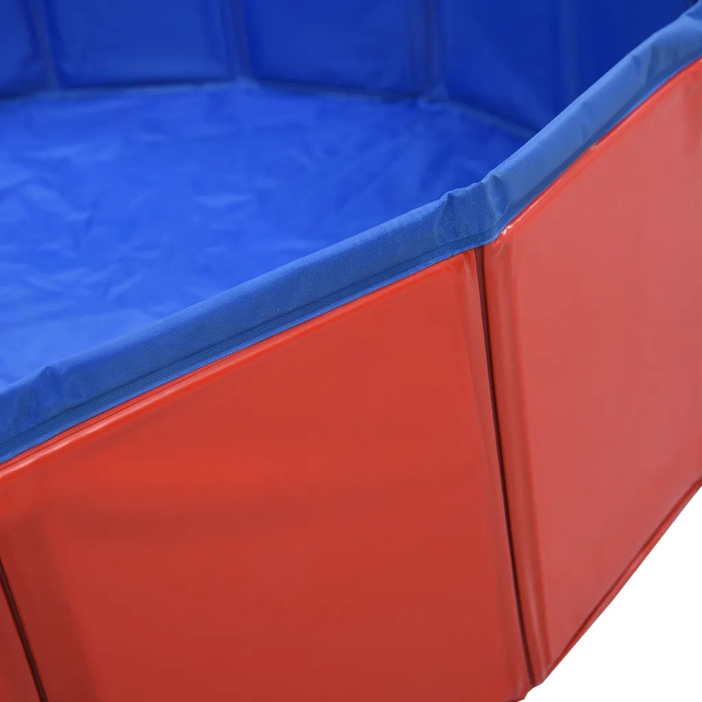 Piscina per Cani Pieghevole Rossa 160x30 cm in PVC 170824