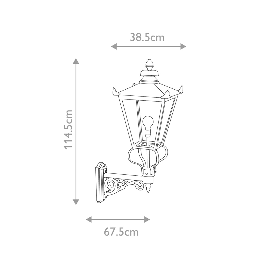 Applique da esterno a parete nera E27 60W Wilmslow Elstead
