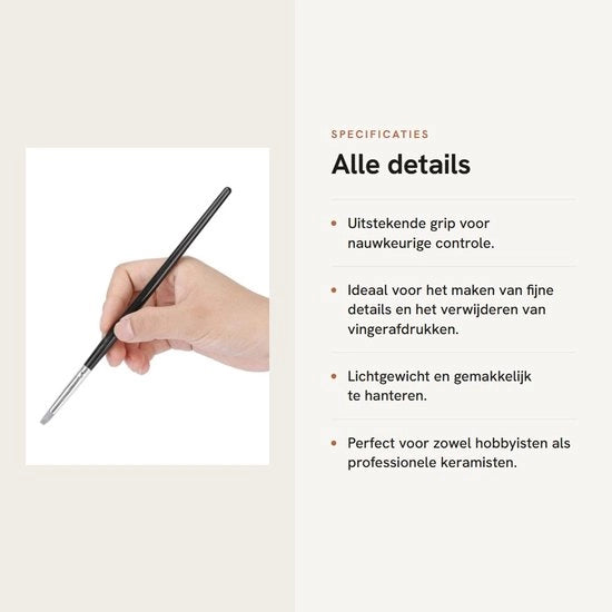 Set di utensili per ceramica professionale - 5 pezzi - silicone/metallo - accessori per ceramica - attrezzatura per ceramista - qualità professionale - 20 cm - attrezzatura per ceramica