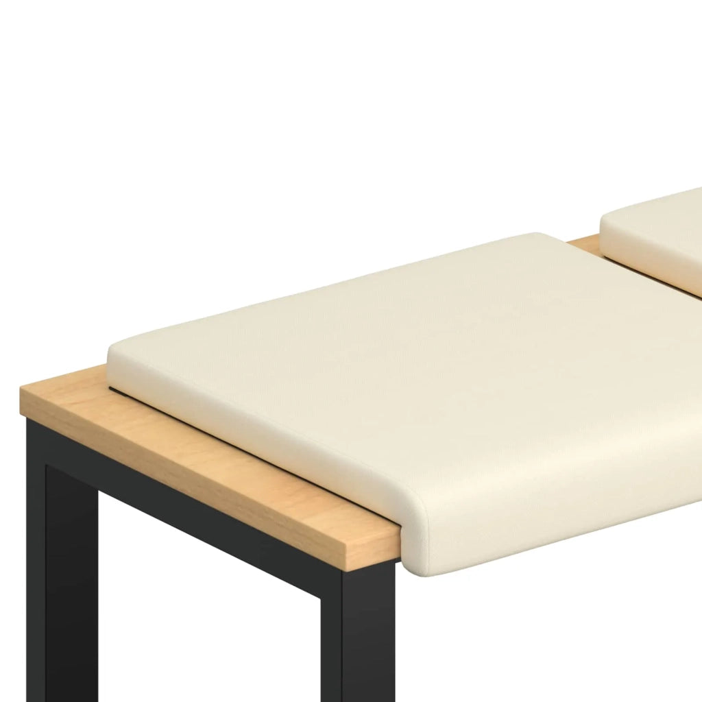 Cuscino per panchina 2 pcs Velvet testurizzato Crema 42043078
