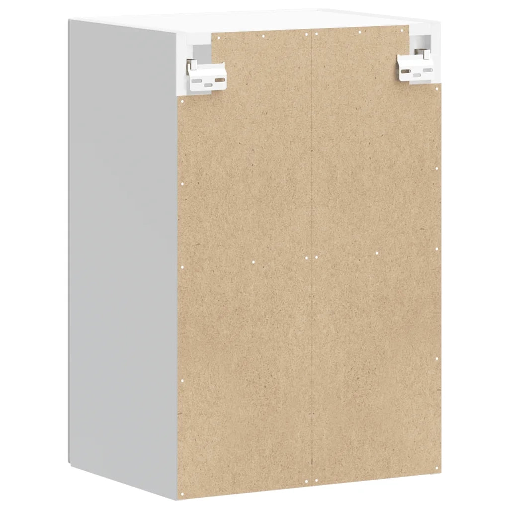 Pensile da Cucina con Porta in Vetro-Mobile Cucina da Parete Lucca Grigio Cemento 891831