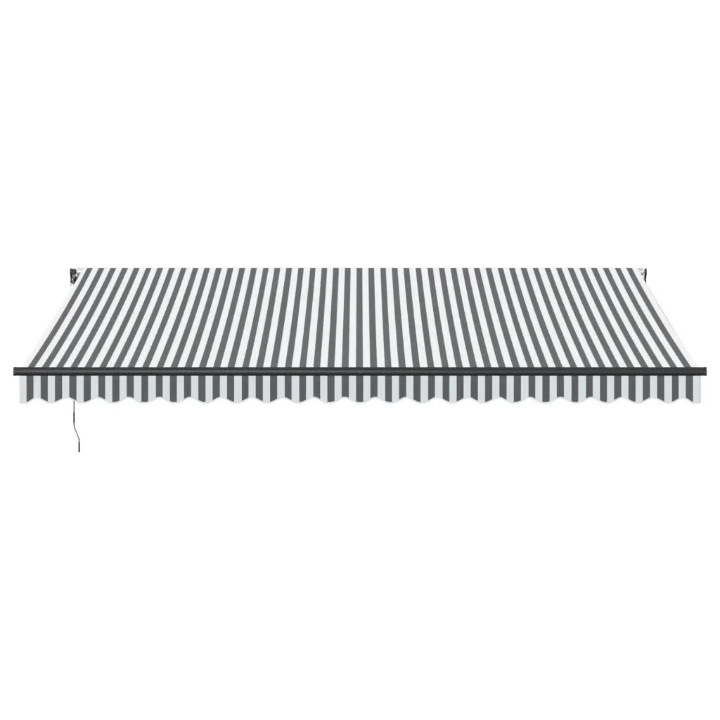 Tenda Retrattile Automatica LED Antracite e Bianco 500x350 cm 3215819