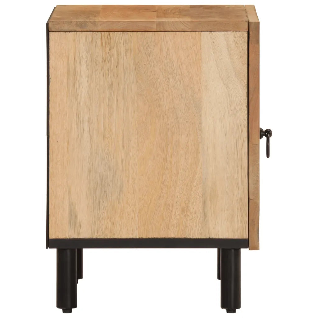 Comodino-Tavolino da notte 40x33x46 cm in Legno Massello di Mango 818311