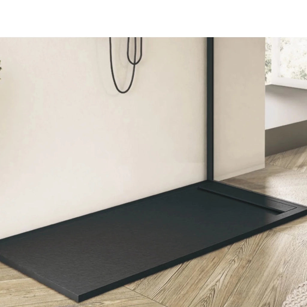 Piatto doccia Bidai con bordo 80X140 cm colore Grigio RAL 7040 griglia Grigio