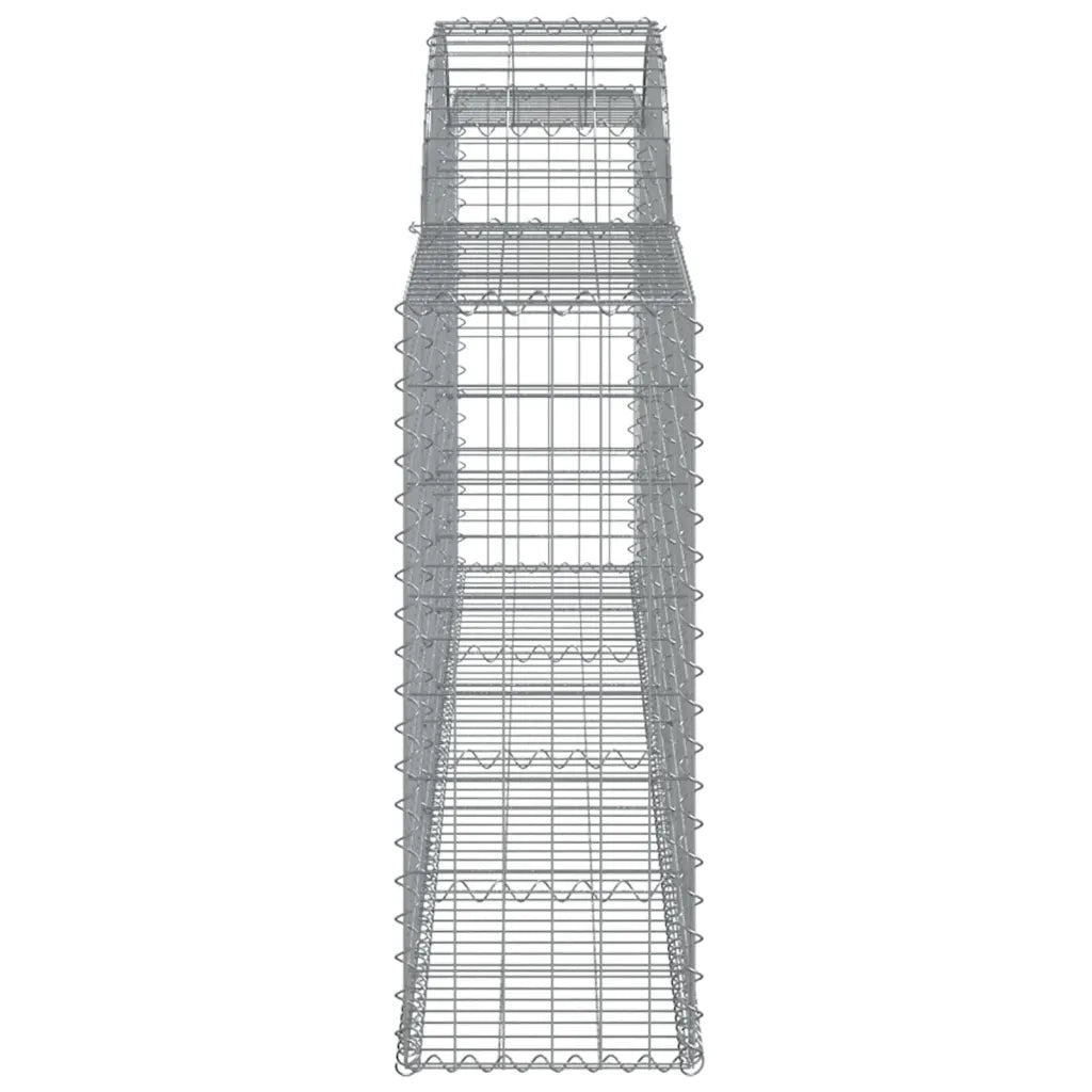 Cesti Gabbioni ad Arco 10 pz 300x30x80/100 cm Ferro Zincato 3146511
