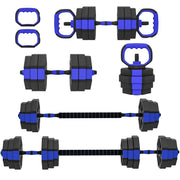 Set di Pesi da Palestra 6 in 1 ¨C Minimal ¨C Blu, Plastica e Sabbia
