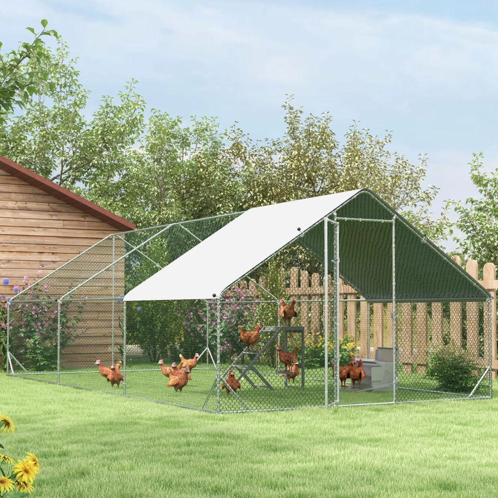 Recinto Esterno per Pollaio Voliera ¨C Minimal ¨C Grigio 3x6x2 m
