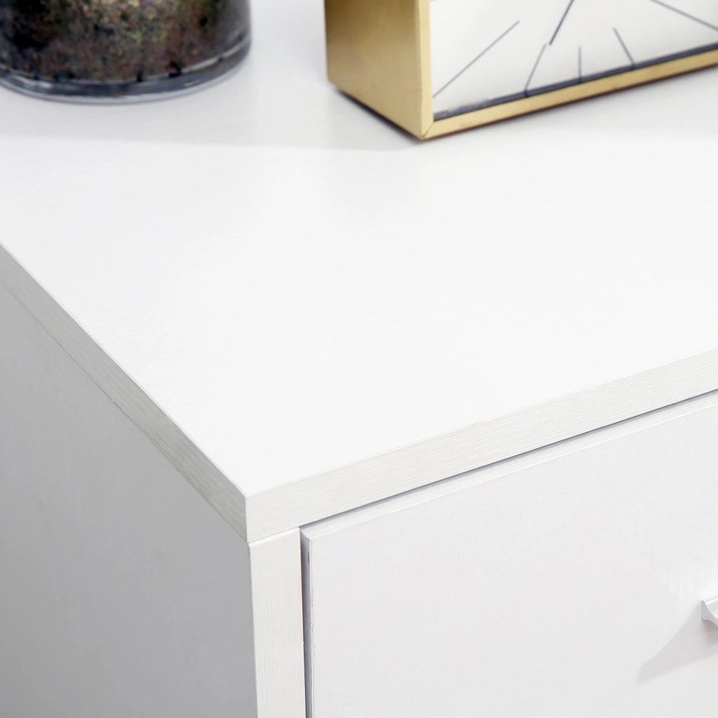 Scrivania con Cassetti e Ripiani ¨C Minimal ¨C Bianco 80x40x65 cm