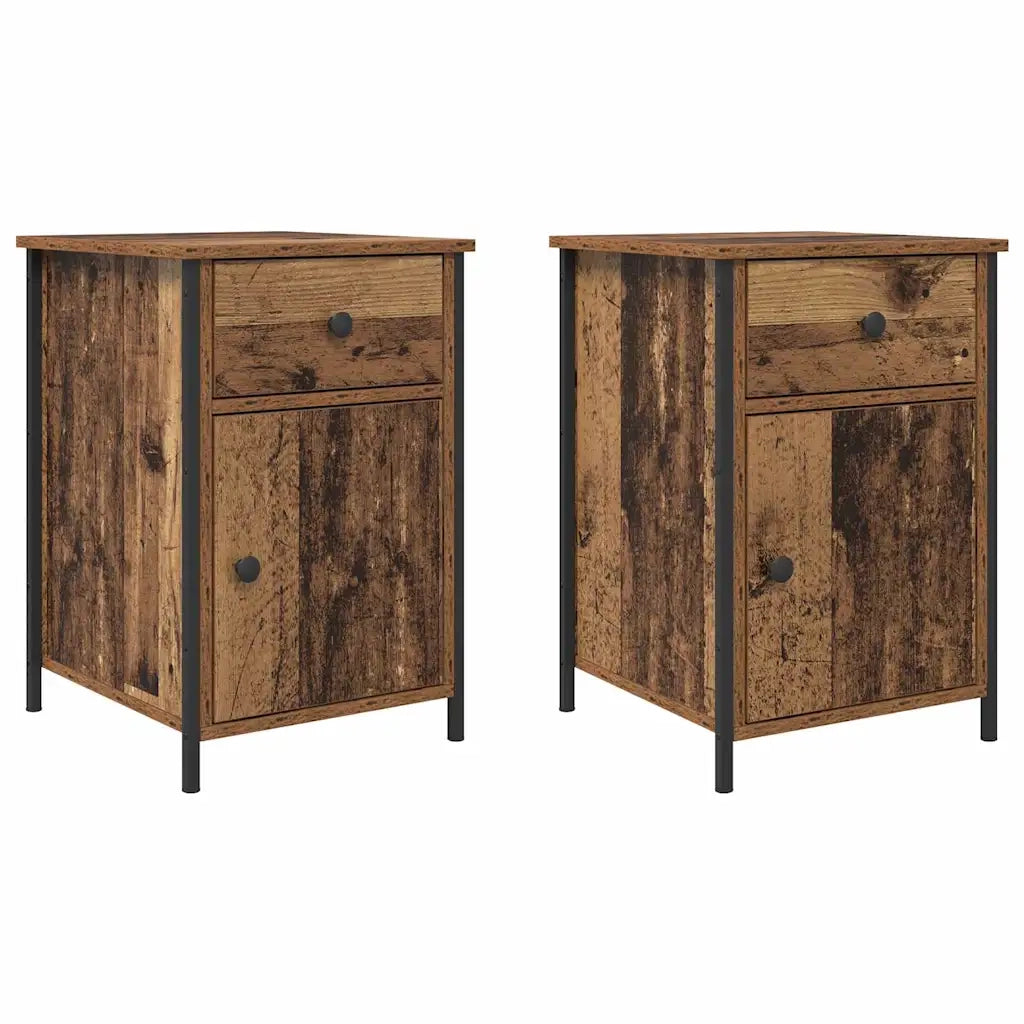 Armadio da Notte 2 pcs Legno vecchio 40 x 42 x 60 cm 875781