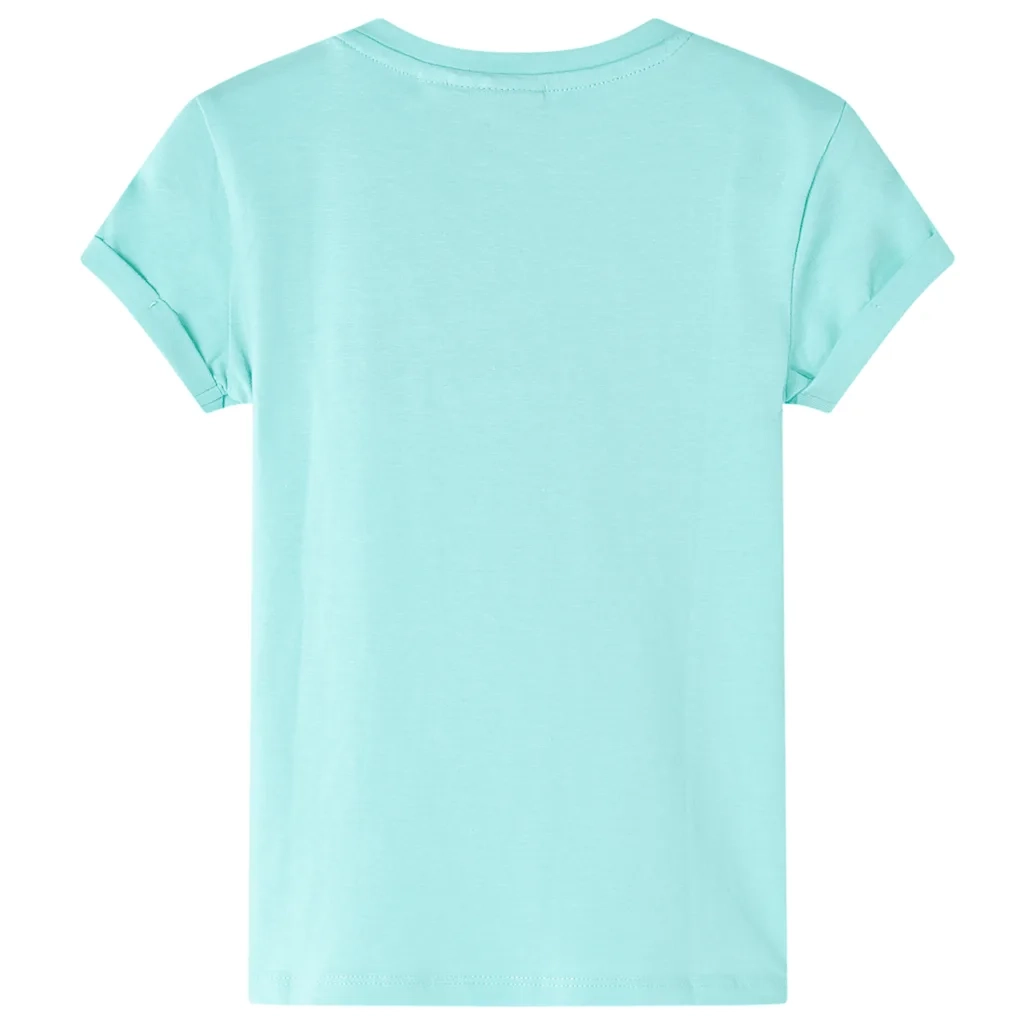 Maglietta da Bambina Menta Chiaro 128