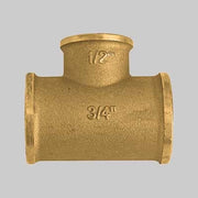 RACCORDO A TEE RIDOTTO AL CENTRO OTTONE GIALLO  1 x 3/4 x 1     MADE IN ITALY