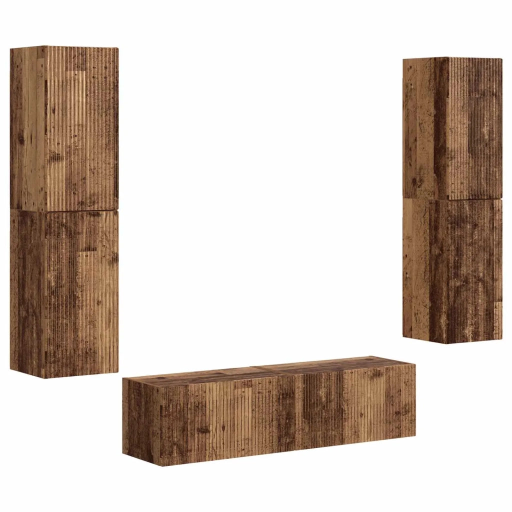 Set mobile TV 6 pcs Legno vecchio Legno multistrato 3409130