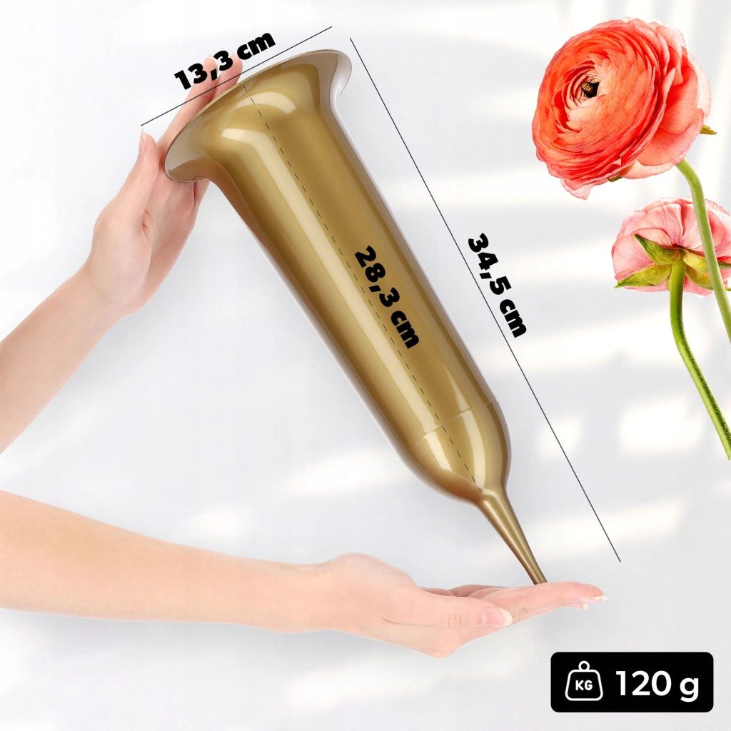 Vaso KADAX Bottiglia per Cimitero Lapide 35cm Lapide per Fiori Oro