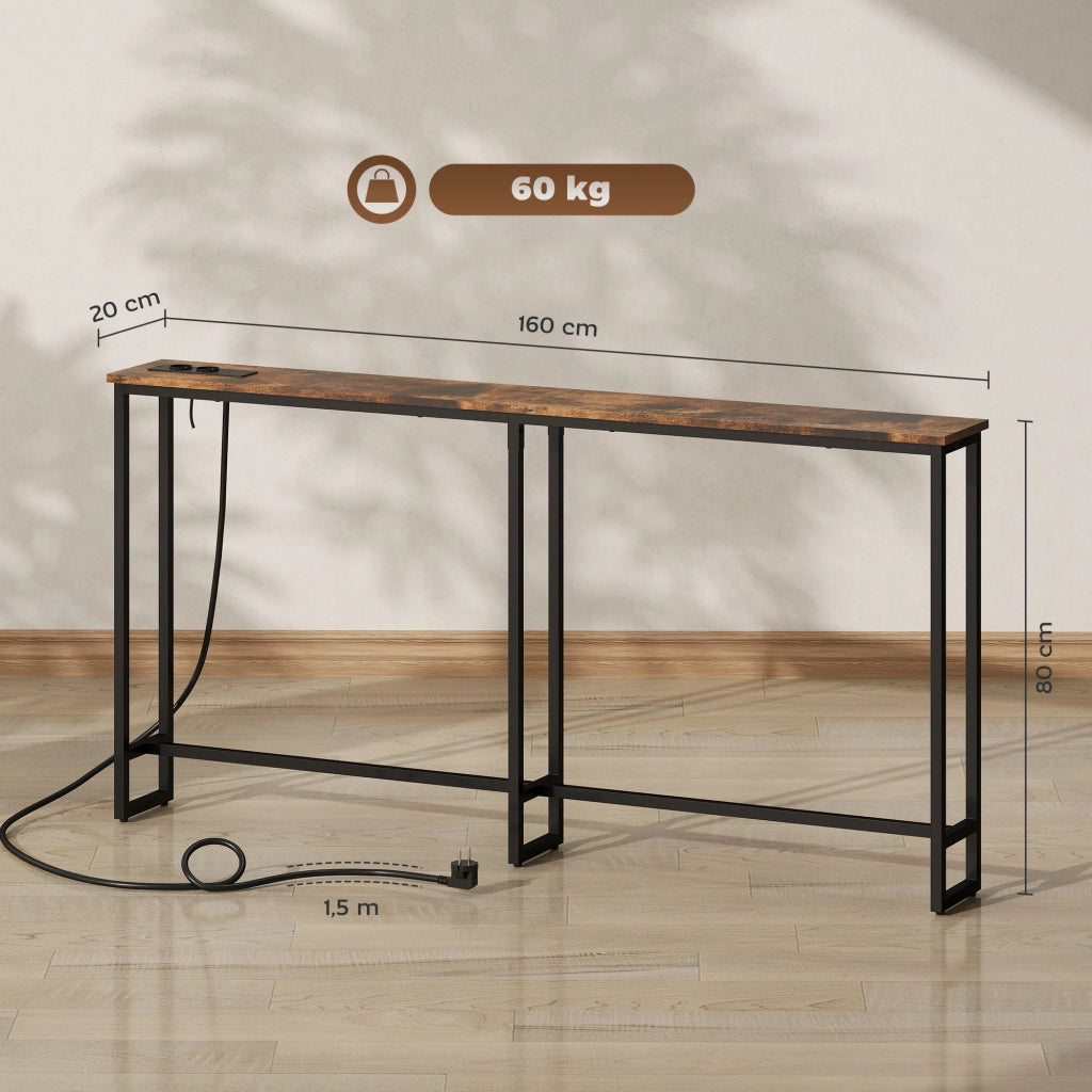 Tavolo console ¨C Minimal ¨C marrone 160x80x20