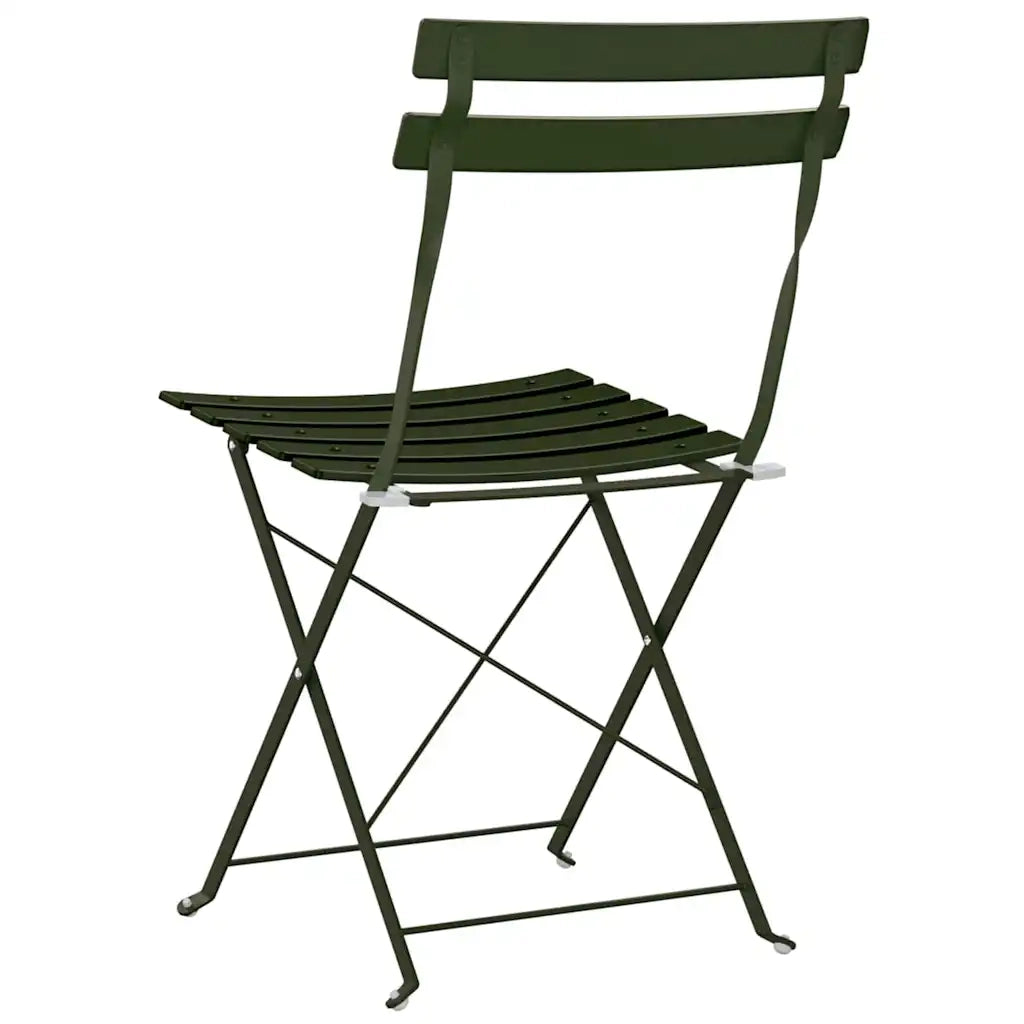 Sedia Pieghevole da Giardino 2 pcs Verde 42 x 46 x 82cm Metallo 42002955