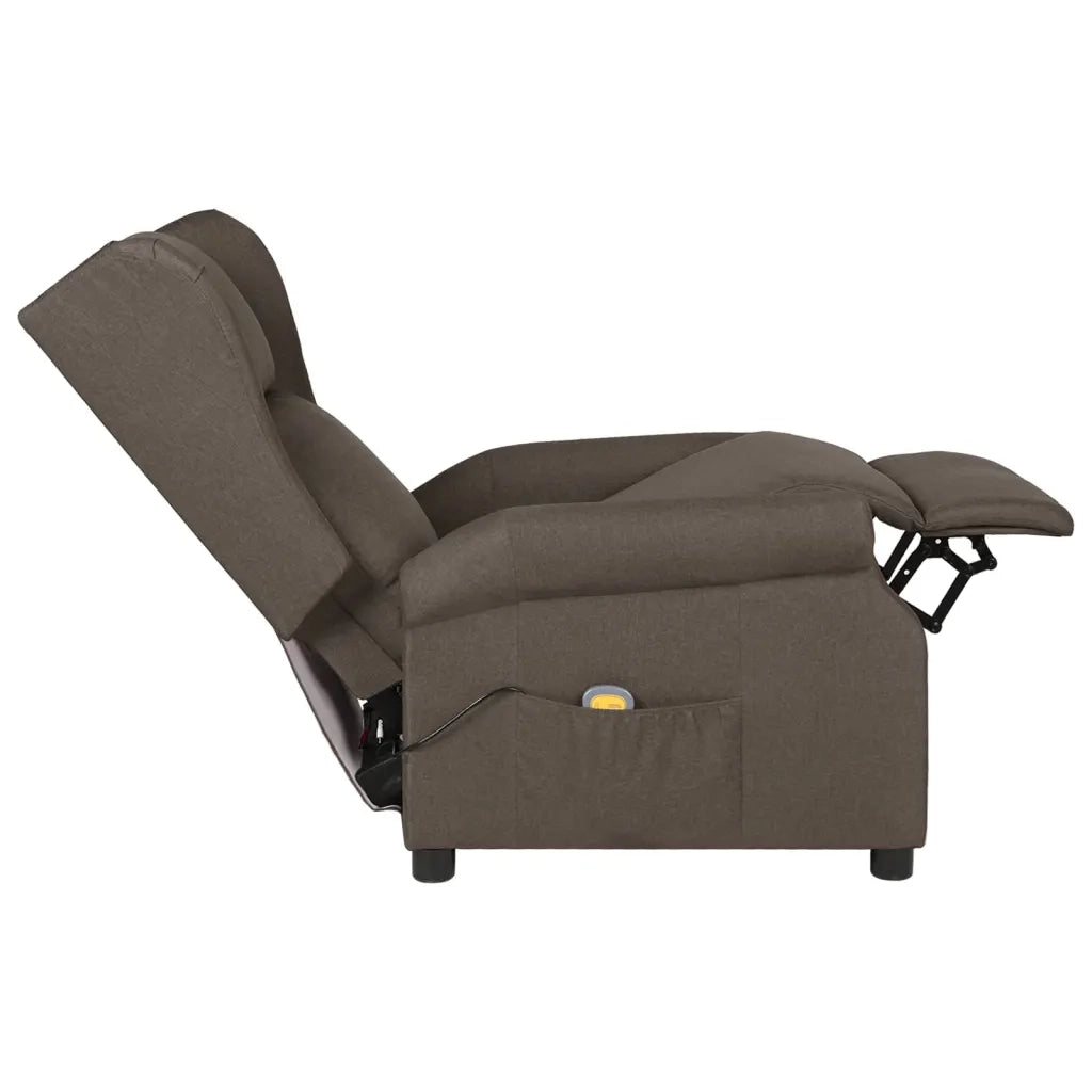 Poltrona Massaggiante Marrone in Tessuto 348520
