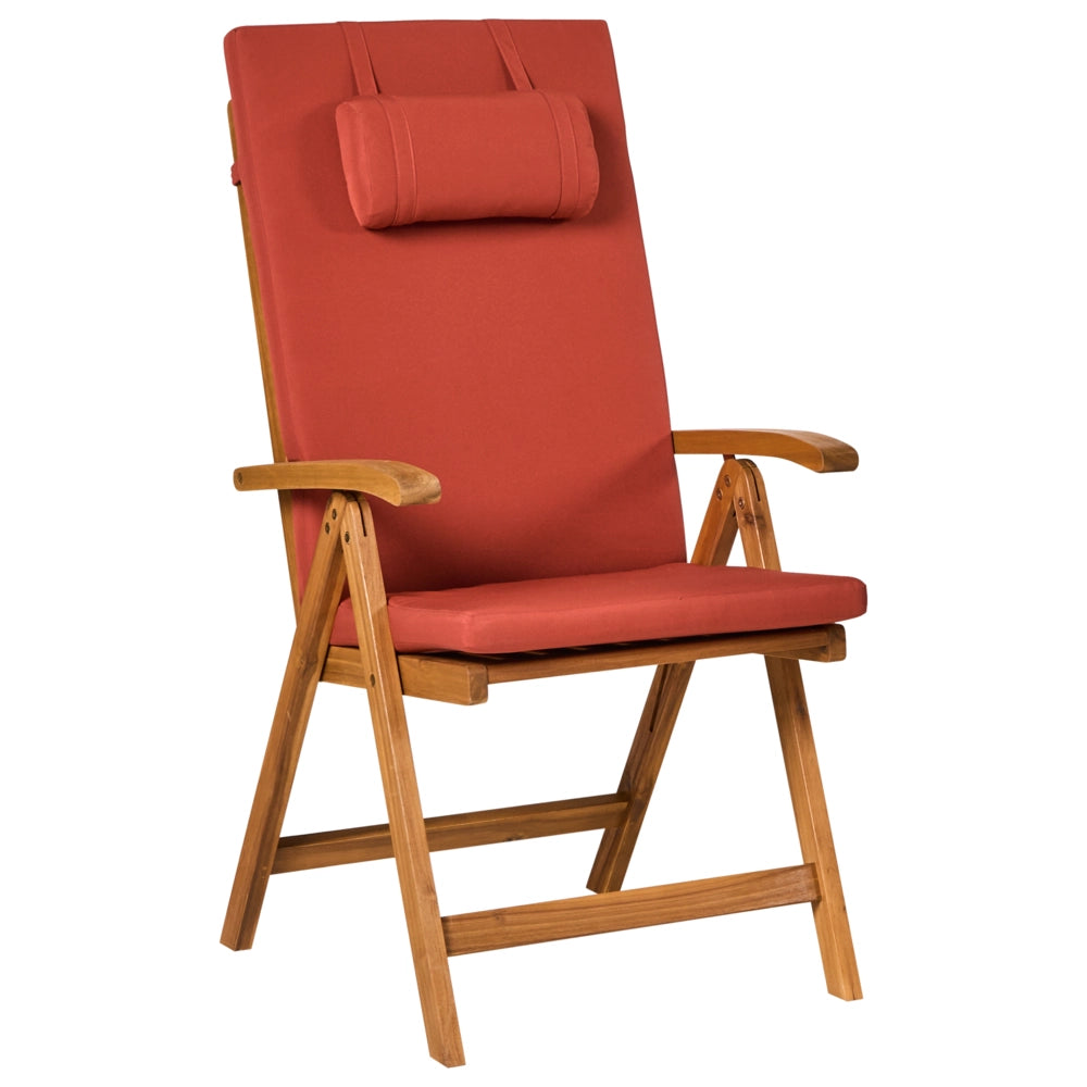 Set di 6 Cuscini in Tessuto rosso da Schienale per Sedie da Giardino Toscana/Java/Amantea stile elegante