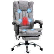 Sedia da ufficio ergonomica con massaggio, riscaldamento e funzione relax ¨C zephmum ¨C Grigio