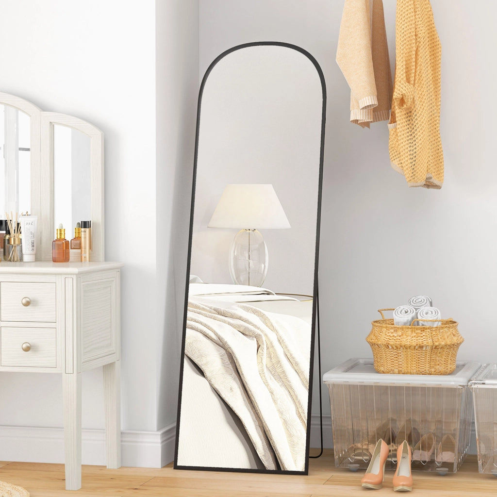 Specchio rettangolare cornice alluminio ¨C zephmum ¨C 50x161.5 cm nero