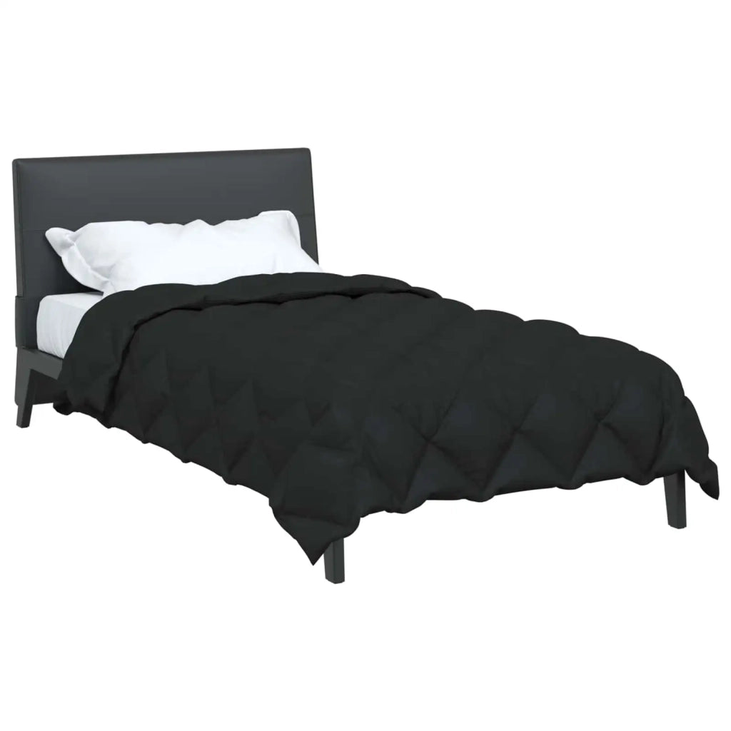 Duvet Invernale Nero 155 x 220 cm Microfibra 42025706