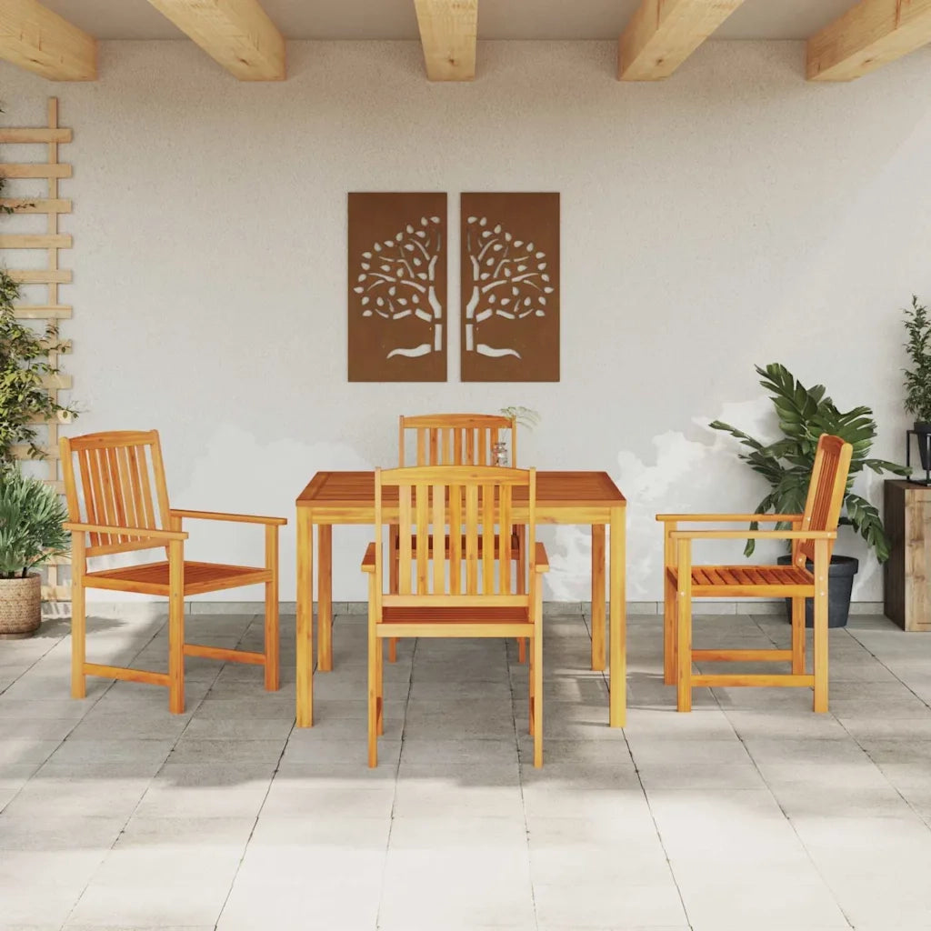 Set da Pranzo per Giardino 5 pcs Marrone