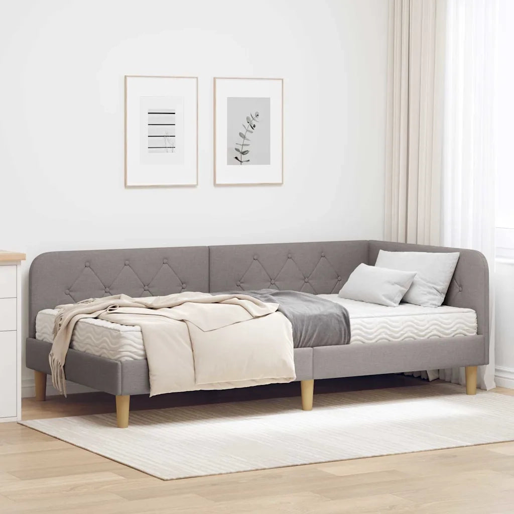 Cornice del letto ad angolo Talpa 100 x 200 cm Tessuto
