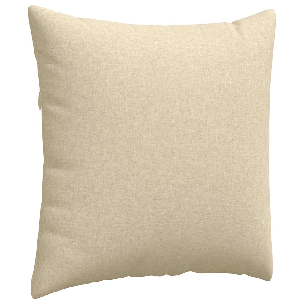 Cuscini da Divano 2 pz-Set di 2 Cuscini per Sofa Crema 60 x 60 cm Tessuto 655145