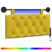 Testiera | Testata sospesa Con luce LED Giallo Velluto