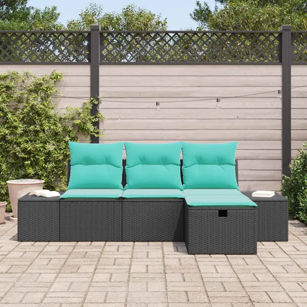 Set di divani 4 pz polyrattan 3360687