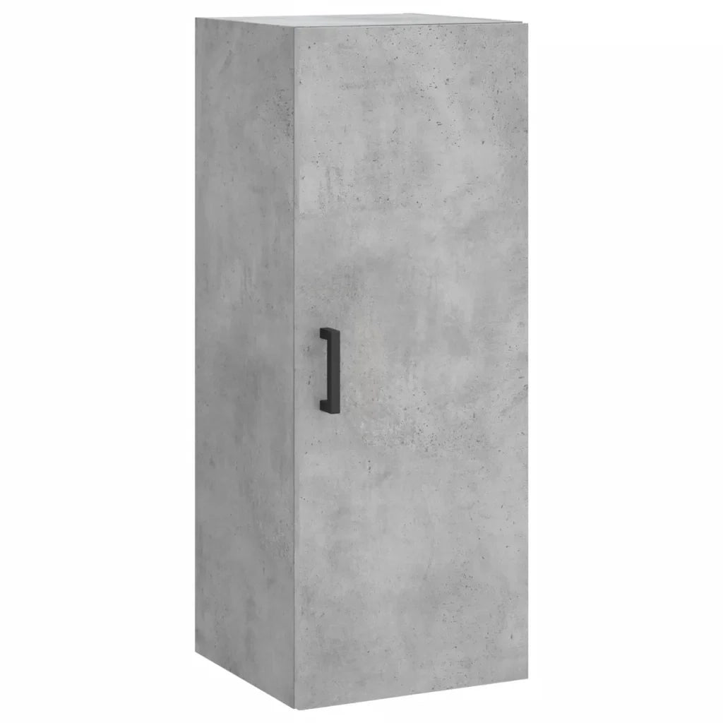 Mobiletto a muro di design pratico e funzionale dimensioni 34,5 x 34 x 90 cm realizzato in legno composito color grigio cemento codice 02_0048662.