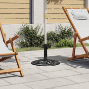 Base per Ombrellone Nera 48x48x33 cm in Ghisa 317749