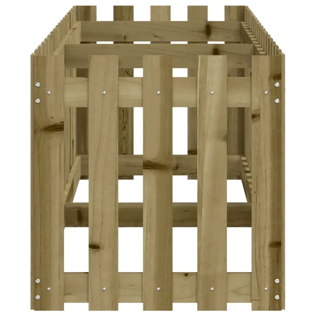 Fioriera | Cassetta per fiori | Vaso da Giardino Recinzione 200x50x50cm Pino Impregnato