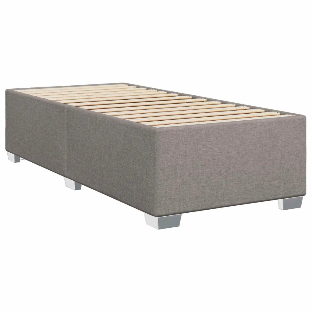 Letto con Box Spring, Materasso e LED Tortora 90 x 200 cm 3451865