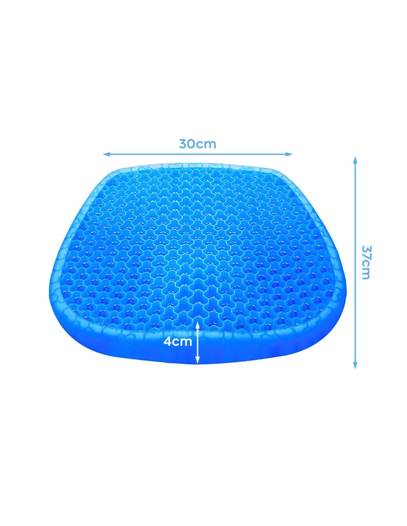 Set 2 Pezzi Cuscino Gel per Sedute Prolungate 37x30x4 cm Ergonomico