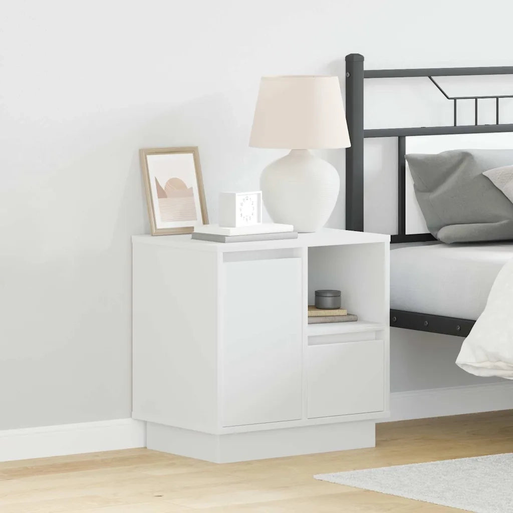 Armadio da Notte con cassetto 2 pcs Bianco 50 x 34,5 x 50 cm. 869579