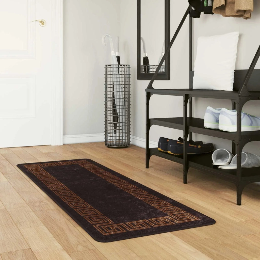 Runner Tappeto MARSA Nero 50 x 200 cm Poliestere e PVC 42023280