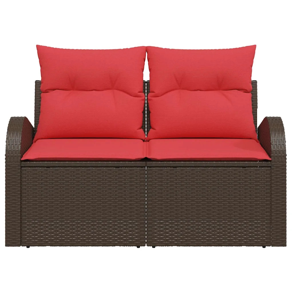 Divano da giardino Marrone 124 x 62 x 85cm polyrattan 42006738