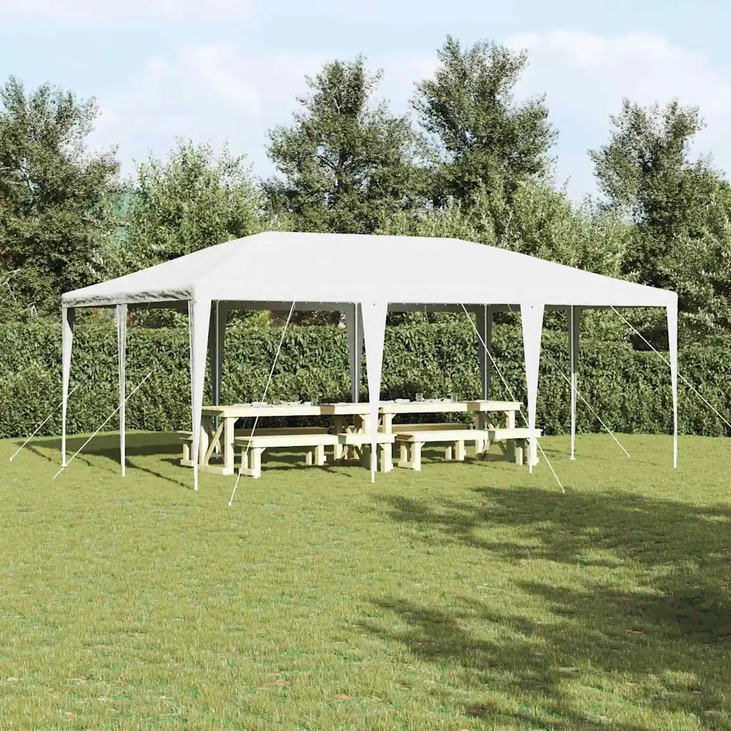 Tenda Party Bianco 600 x 400 x 266 cm Polietilene e Acciaio 42003429
