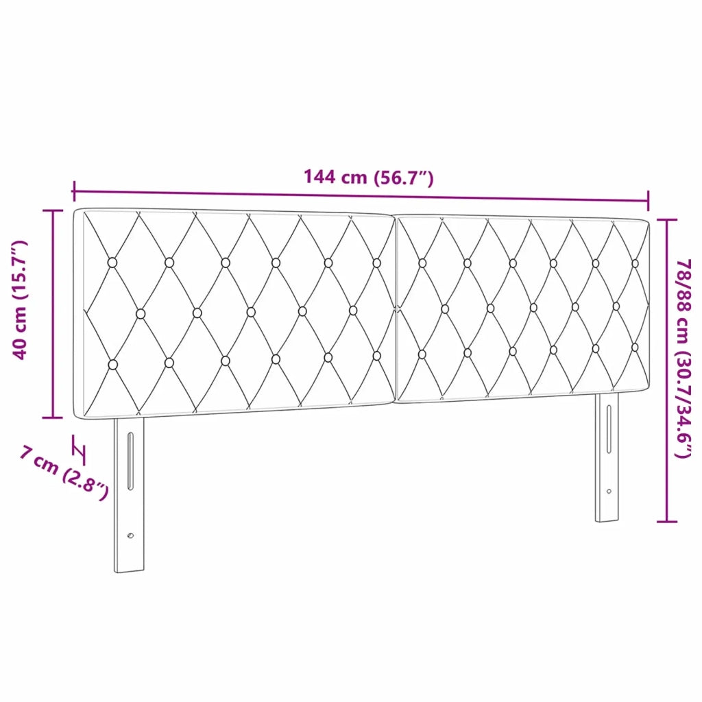 Testiera | Testata Blu Scuro 144 cm Velluto