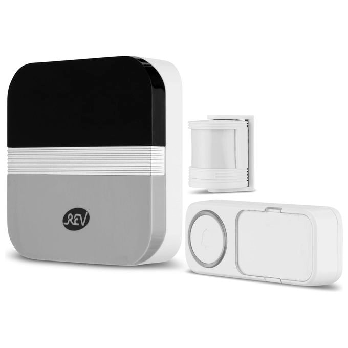 REV 0082640103 Orchestra Set Campanello Wireless con Pulsante e Sensore di Movimento 58 Melodie 90 dB 150 m colore Bianco
