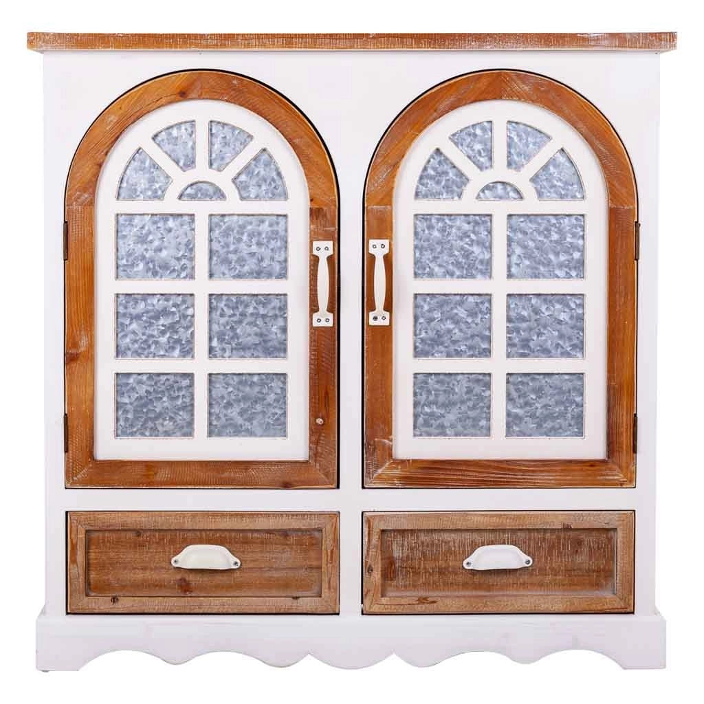 Credenza in legno bianco 90x35x90h