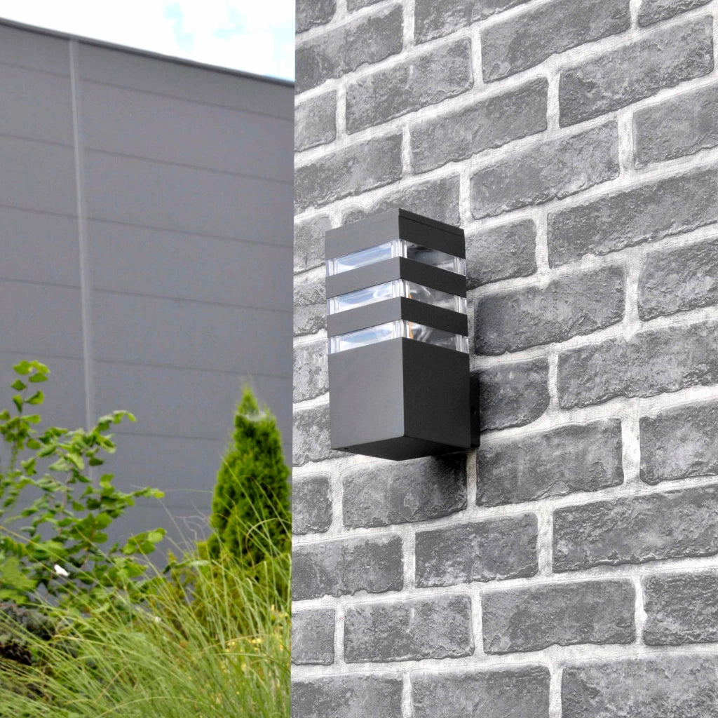 Applique esterna grafite 1xE27 IP44 Teksas Polux alluminio