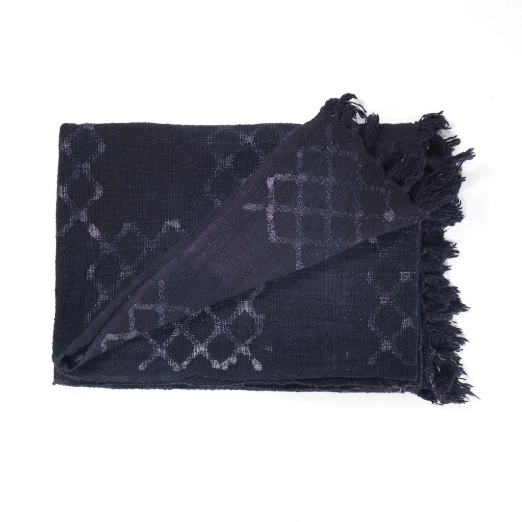 Coperta in cotone 100% nera cm. 180 x 125