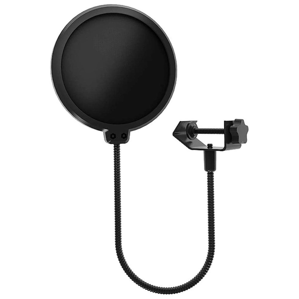 Trade Shop - Filtro Pop Per Microfono Q-a193 Pop Sheild Con Clip Di Supporto Base Flessibile -