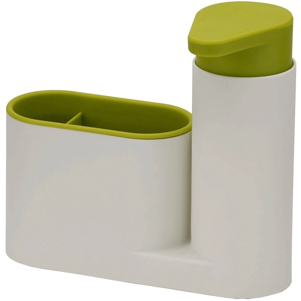 Trade Shop - Set 2 Pz Organizer Per Lavello Dispenser Di Sapone Liquido + Contenitore Spugne -