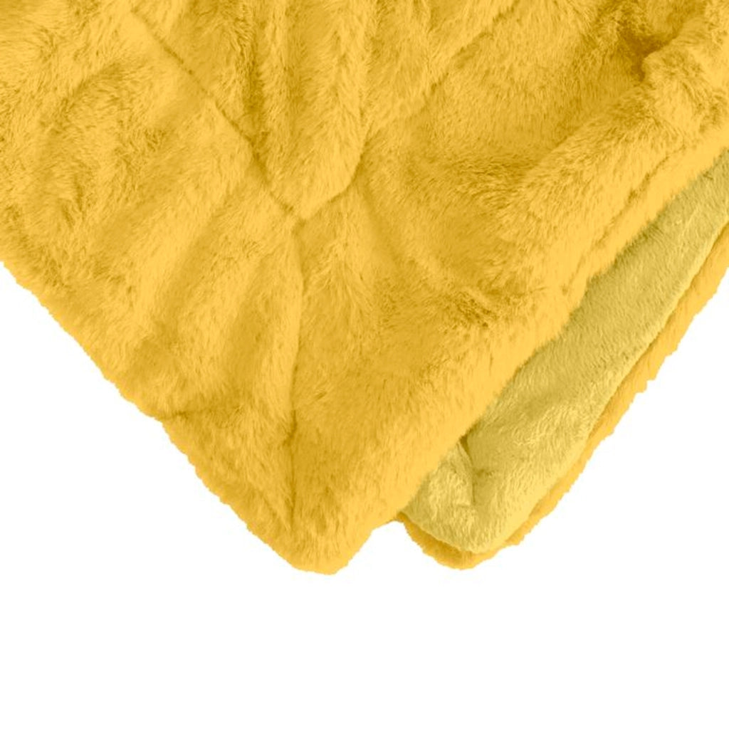 Coperta a quadri gialla 130x170cm MINNOR
