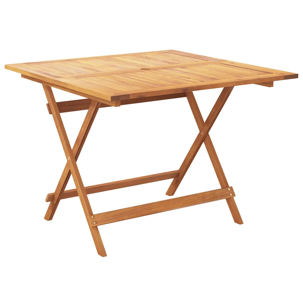Set Pranzo da Giardino 5pz | Set Salotto da Giardino Crema in Tessuto e Legno Massello