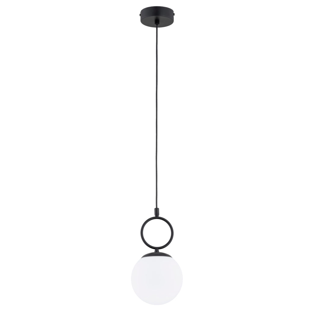 Lampada a sospensione sfera nero/bianco 1xE14 10W Alfa