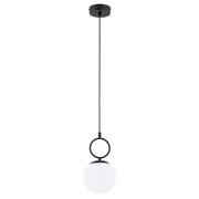 Lampada a sospensione sfera nero/bianco 1xE14 10W Alfa