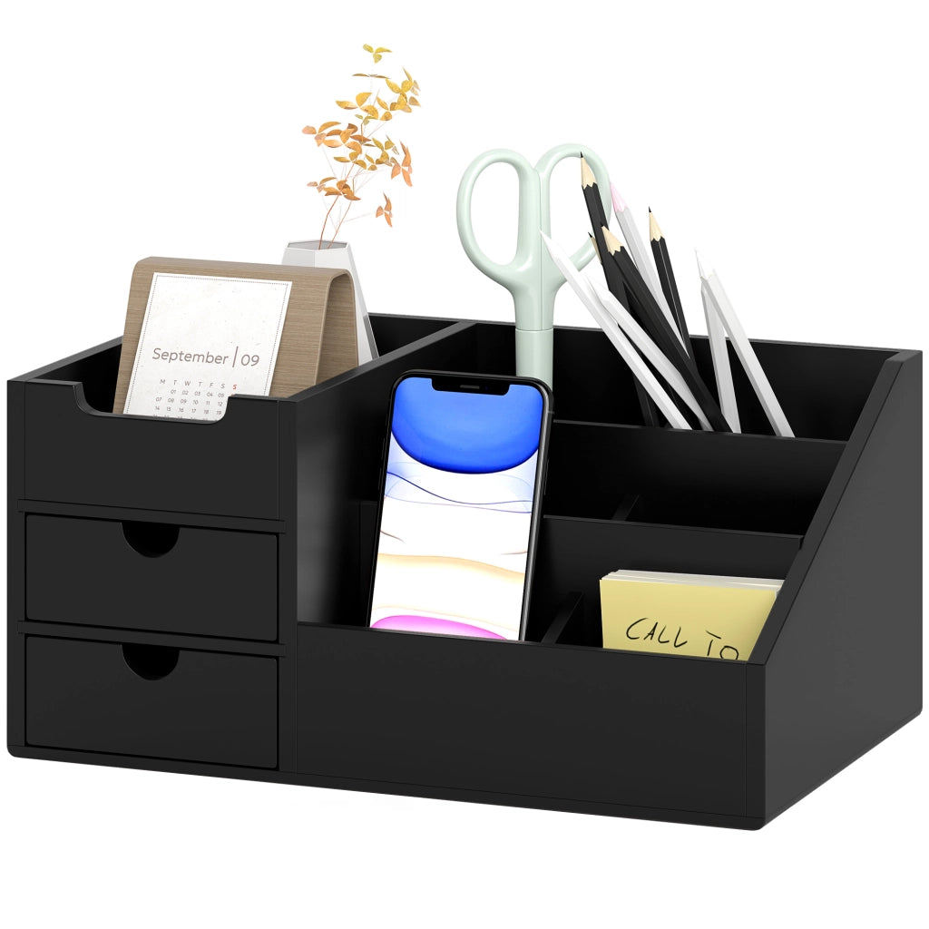 Scrivania con cassetti e ripiani ¨C Minimal ¨C nero